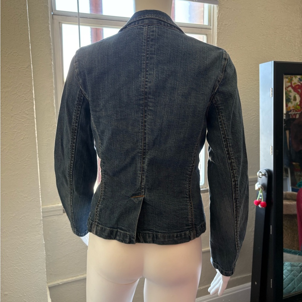 Gap blue denim blazer Size 4 - Picture 5 of 8